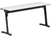 G)コクヨ/フラップテーブル カーム 棚付 ホワイト 脚黒 W1500×D450