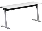 G)コクヨ/フラップテーブル カーム 棚付 ホワイト 脚銀 W1500×D450