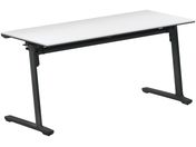 G)コクヨ/フラップテーブル カーム 棚付 ホワイト 脚黒 W1500×D600