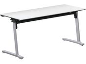 G)コクヨ/フラップテーブル カーム 棚付 ホワイト 脚銀 W1500×D600