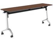 G)コクヨ/テーブル CONFEST 棚付 ブラウン W1800×D450