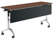 G)コクヨ/会議テーブル CONFEST 幕板付 ブラウン W1500×D450