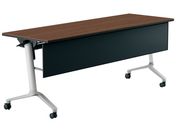G)コクヨ/会議テーブル CONFEST 棚幕板付 ブラウン W1800×D600
