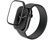 エレコム/アップルウォッチ 46mm ガラスフィルム 極薄 ブラック