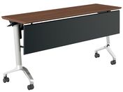 G)コクヨ/テーブル CONFEST 幕板付 ブラウン W1500×D450