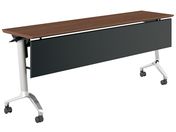 G)コクヨ/テーブル CONFEST 幕板付 ブラウン W1800×D450