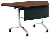 G)コクヨ/テーブル CONFEST 幕板付 ブラウン W1590×D600