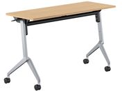 G)コクヨ/フラップテーブル リーフライン ナチュラルオーク 脚銀 W1200×D450