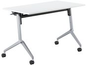 G)コクヨ/フラップテーブル リーフライン ホワイト 脚銀 W1200×D600