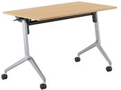 G)コクヨ/フラップテーブル リーフライン ナチュラルオーク 脚銀 W1200×D600