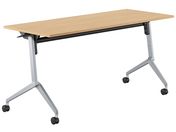 G)コクヨ/フラップテーブル リーフライン ナチュラルオーク 脚銀 W1500×D600
