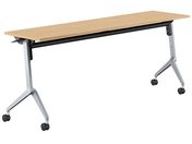 G)コクヨ/フラップテーブル リーフライン ナチュラルオーク 脚銀 W1800×D450