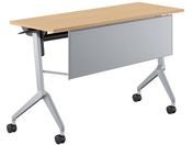 G)コクヨ/フラップテーブル リーフライン 幕板付 脚銀 W1200×D450