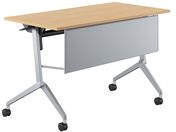 G)コクヨ/フラップテーブル リーフライン 幕板付 脚銀 W1200×D600