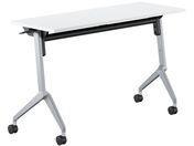 G)コクヨ/フラップテーブル リーフライン ホワイト 脚銀 W1200*D450