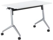 G)コクヨ/フラップテーブル リーフライン ホワイト 脚銀 W1200×D600