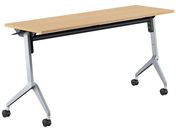 G)コクヨ/フラップテーブル リーフライン ナチュラルオーク 脚銀 W1500×D450