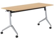 G)コクヨ/フラップテーブル リーフライン ナチュラルオーク 脚銀 W1500×D600
