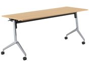G)コクヨ/フラップテーブル リーフライン ナチュラルオーク 脚銀 W1800×D600