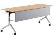 G)コクヨ/フラップテーブル リーフライン 幕板付 脚銀 W1800×D600