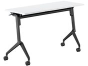 G)コクヨ/フラップテーブル リーフライン ホワイト 脚ブラック W1200*D450