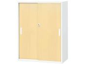 Netforce/イーセンブリー 書庫 3段 スチール シリンダー錠 ナチュラル