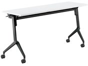 G)コクヨ/フラップテーブル リーフライン 棚付 ホワイト W1500×D450