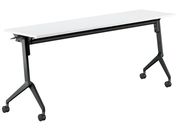 G)コクヨ/フラップテーブル リーフライン 棚付 ホワイト W1800×D450