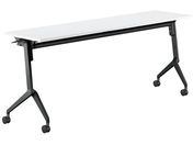 G)コクヨ/フラップテーブル リーフライン 棚付 ホワイト W1800×D450