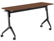 G)コクヨ/フラップテーブル リーフライン ウォルナット 脚黒 W1500×D450