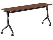 G)コクヨ/フラップテーブル リーフライン ウォルナット W1800×D450