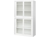 Netforce/イーセンブリー 書庫 2台セット 3段 シリンダー錠 ホワイト