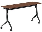 G)コクヨ/フラップテーブル リーフライン ウォルナット W1500×D450