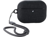 エレコム/AirPodsPro3 ケース 耐衝撃 紐付 黒/AVA-AP07CCBK