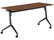 G)コクヨ/フラップテーブル リーフライン ウォルナット W1500×D600