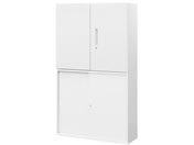 Netforce/イーセンブリー 書庫 2台セット 3段 シリンダー錠 ホワイト