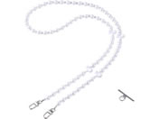 エレコム/スマホショルダー ハートパールビーズ ホワイト/P-STSDH1BEPALWH