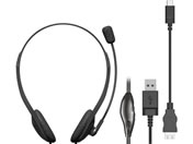エレコム/ヘッドセット ステレオ 有線 USB接続 両耳/HS-HP22UCBK