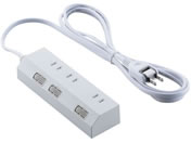 エレコム/電源タップ 2m 3個口 マグネット ホワイト/T-IS01M-2320WH