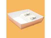 ヘイコー/エコパームボックス ランチトレー ホルダー付 無地 20個