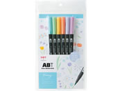 トンボ鉛筆 デュアルブラッシュペン ABT 6色セット ファンシー AB-T6CFN