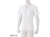 ケアファッション/半袖ワンタッチシャツ(2枚組)(紳士) ホワイト L