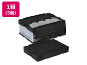 岐阜プラスチック工業/リス 折りコン 蓋有り 30L ブラック透明 5個