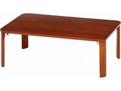 不二貿易/折脚ローテーブル W900×D600 ブラウン/12841