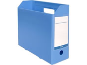 プラス/収納ボックス PPボックスファイル 抗菌 A4 ブルー 76525