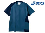 アシックス/スクラブ メンズ 半袖 ブルー×ネイビー S/CHM855-39
