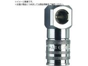CEJN/スナップ・チェック/358 ワンタッチ検圧カップリング バルブ無し NPT1/4 メネジ 90°アングル 10-358-0432
