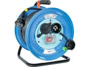 NICHIDO/電工ドラム 屋外型 三相200V 過負荷漏電保護兼用ブレーカ付 30m DNW-EC330-20A