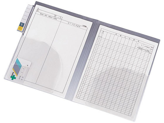 リヒトラブ カルテフォルダー縦型ダブルポケット A4 200枚 HK7612-ミ