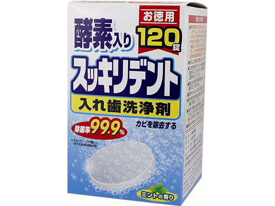 ライオンケミカル スッキリデント入れ歯洗浄剤120錠 49110009